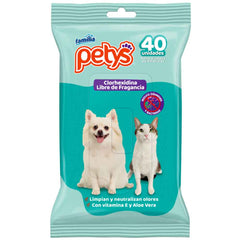 PAÑOS HUMEDOS CLORHEXIDINA PETYS