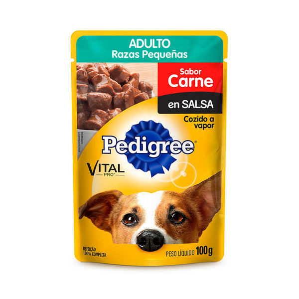 PEDIGREE POUCH ADULTO R.PEQ CARNE